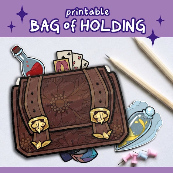 BAG of HOLDING Dnd Printable Dungeons and Dragons Ttrpg Dnd Handout Dnd Accessories Storage Game Item DIY Dnd Merch Dungeon Master Etsy