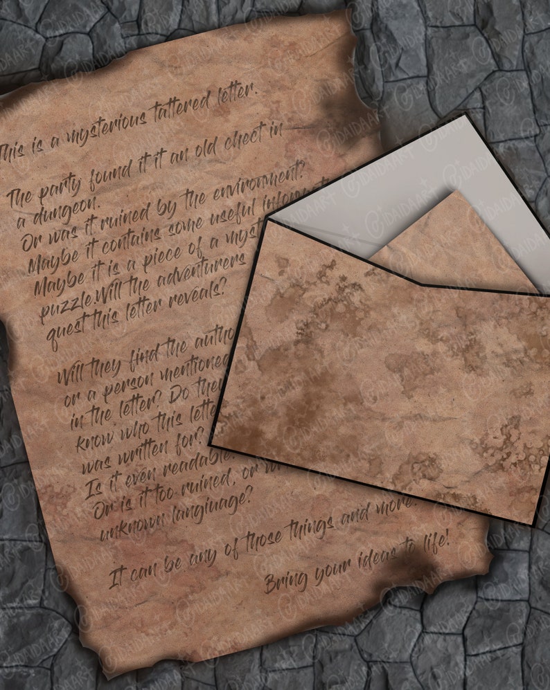 FANTASY LETTERS and SCROLLS Kit Dnd Printable Dungeons and Etsy