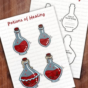 Dnd POTION of HEALING, Dungeons and Dragons, Ttrpg, Dnd Handout, Dnd ...