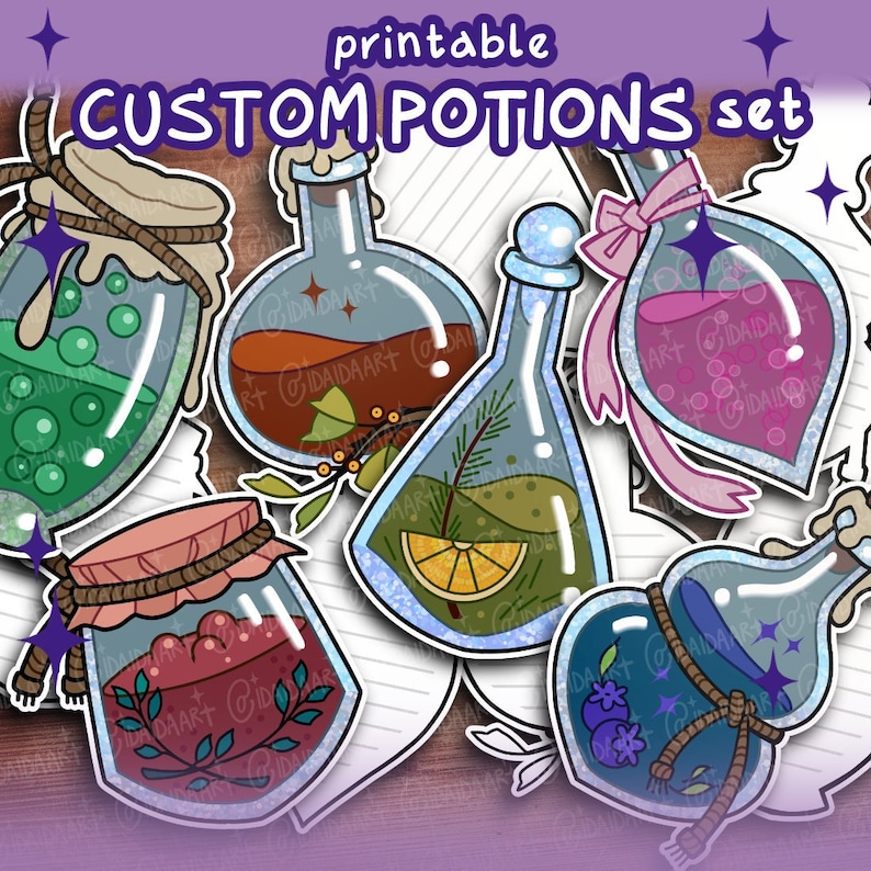 PRINTABLE POTIONS, Dungeons and Dragons, Dnd Visual Aid Handout, Dnd Printable, Ttrpg Merch