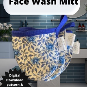 Face Wash Mitt Schnittmuster PDF, Printable Schnittmuster