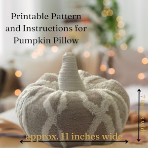 PDF Cozy Pumpkin Pattern Printable Pumpkin Sewing Pattern Digital Download Pumpkin Large Pumpkin Pattern Pumpkin Pillow Sewing Pattern