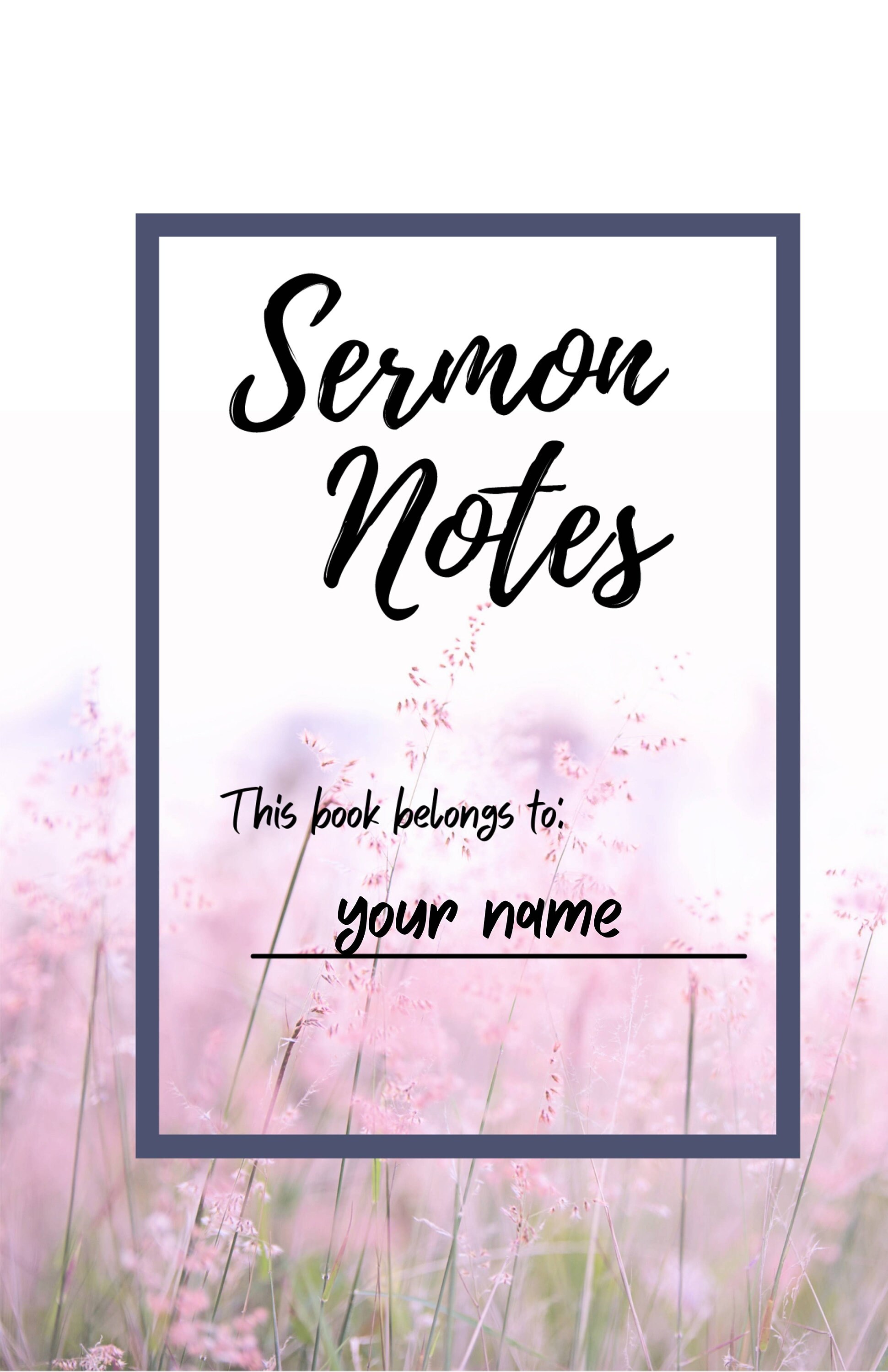 Sermon Journal Planner, Bible Study Journal, Printable Sermon Planner ...