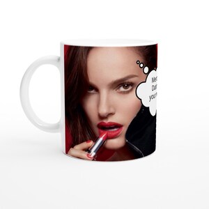 Natalie Portman | Thought Bubble | Personalised with your message | White 11oz Ceramic Mug