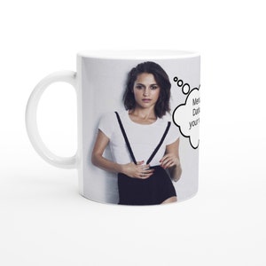 Alicia Vikander | Thought Bubble | Personalised with your message | White 11oz Ceramic Mug