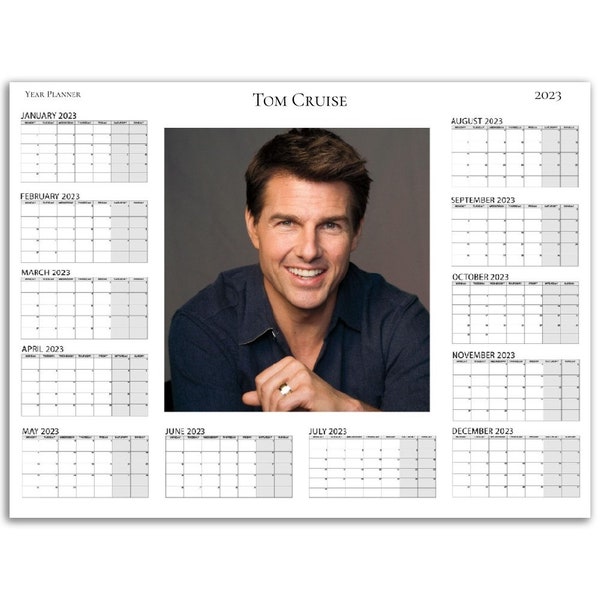 Tom Cruise Calendars Etsy Australia
