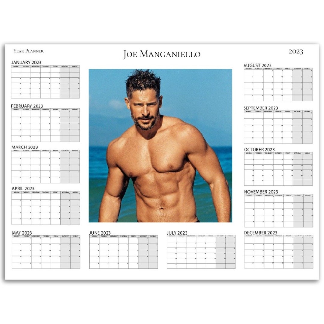 Joe Manganiello Yearly Planner Calendar 2023/24 Personalised Large
