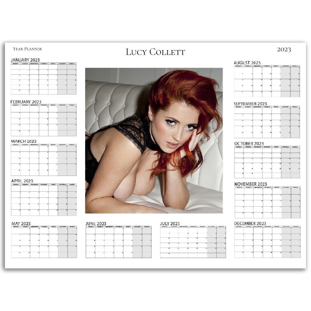 Sexy Lucy Collett Yearly Planner Calendar 2023/24 Personalised Large
