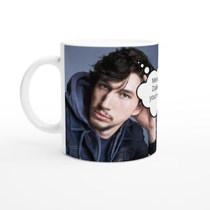 Adam driver | Thought Bubble | Personalised with your message | White 11oz Ceramic Mug