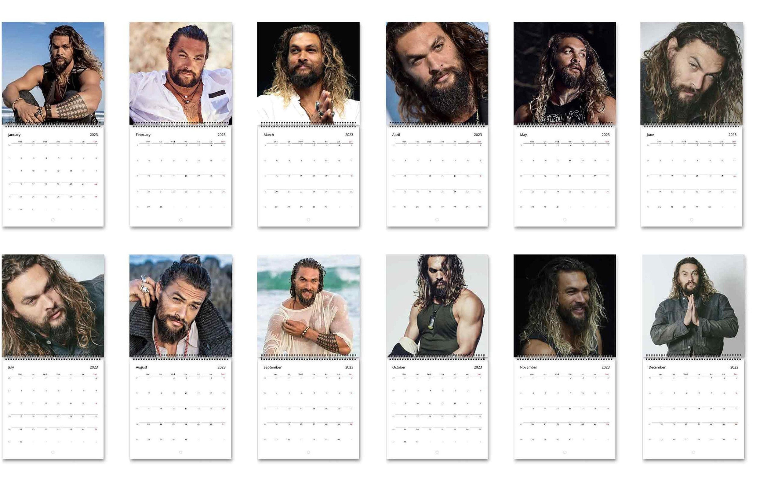 Jason Momoa Personalised 2023/24/25 Square Wall Calendar Etsy