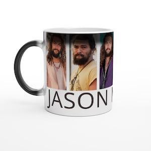 Jason momoa Magic 11oz Ceramic Mug | image revealed when filled hot | Personalised