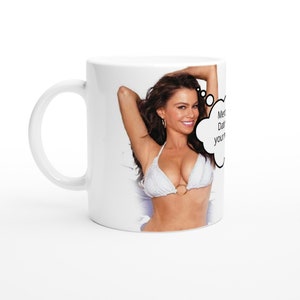 Sofía Vergara | Thought Bubble | Personalised with your message | White 11oz Ceramic Mug