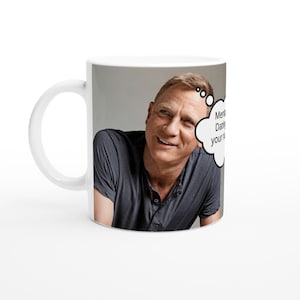 Daniel craig | Thought Bubble | Personalised with your message | White 11oz Ceramic Mug