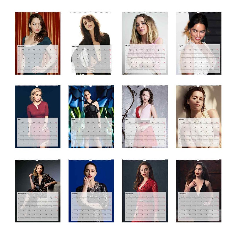 Emilia Clarke 2023/24/25 Calendar Choose Start Month & Etsy