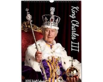 King Charles III Photo 2025/26 Calendar | Choose Start month| Personalise Front Cover