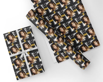 Emma Watson Personalised  Birthday Gift Wrapping Paper, all sizes available Personalise with name and or message