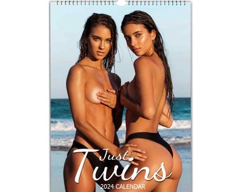 Sexy Beaitiful Twins Pinups Hot 2024 calendar personalised