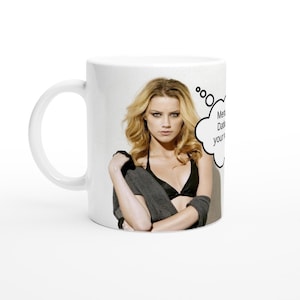 Amber Heard | Thought Bubble | Personalised with your message | White 11oz Ceramic Mug