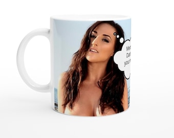 Stacey Poole | Bulle de pensée | Personnalisé avec votre message | Tasse en céramique blanche de 11 oz