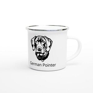I Love My German Pointer Dog Personalised White 12oz Enamel Mug
