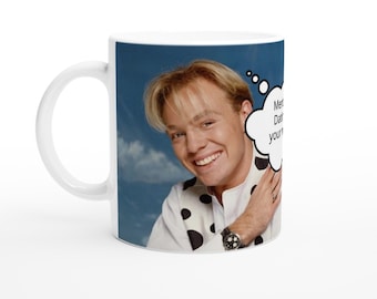 Jason donovan | Thought Bubble | Personalised with your message | White 11oz Ceramic Mug