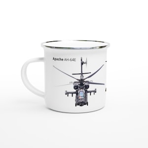 Apache AH-64E Personalised White 12oz Enamel Mug