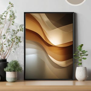 Layered Beige Piece | Translucent Forms | Warm Sand Tones | Quiet Rhythm Print (Digital Download)
