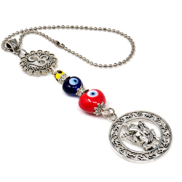 Ganesha | Evil Eye Protection |  Bag Backpack Cellphone Case Charm Ornament | Good Luck | Happiness | Good Fortune | Success | Prosperity