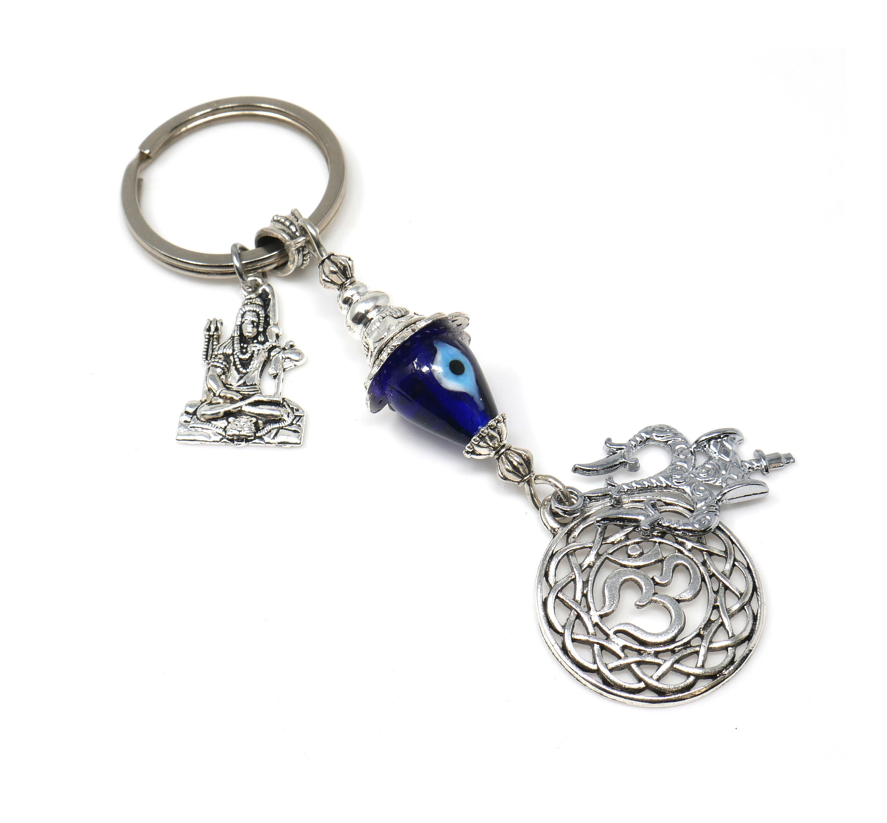Leather Keychain Trishul Keychain Lord Shiva Trishul Mahakal