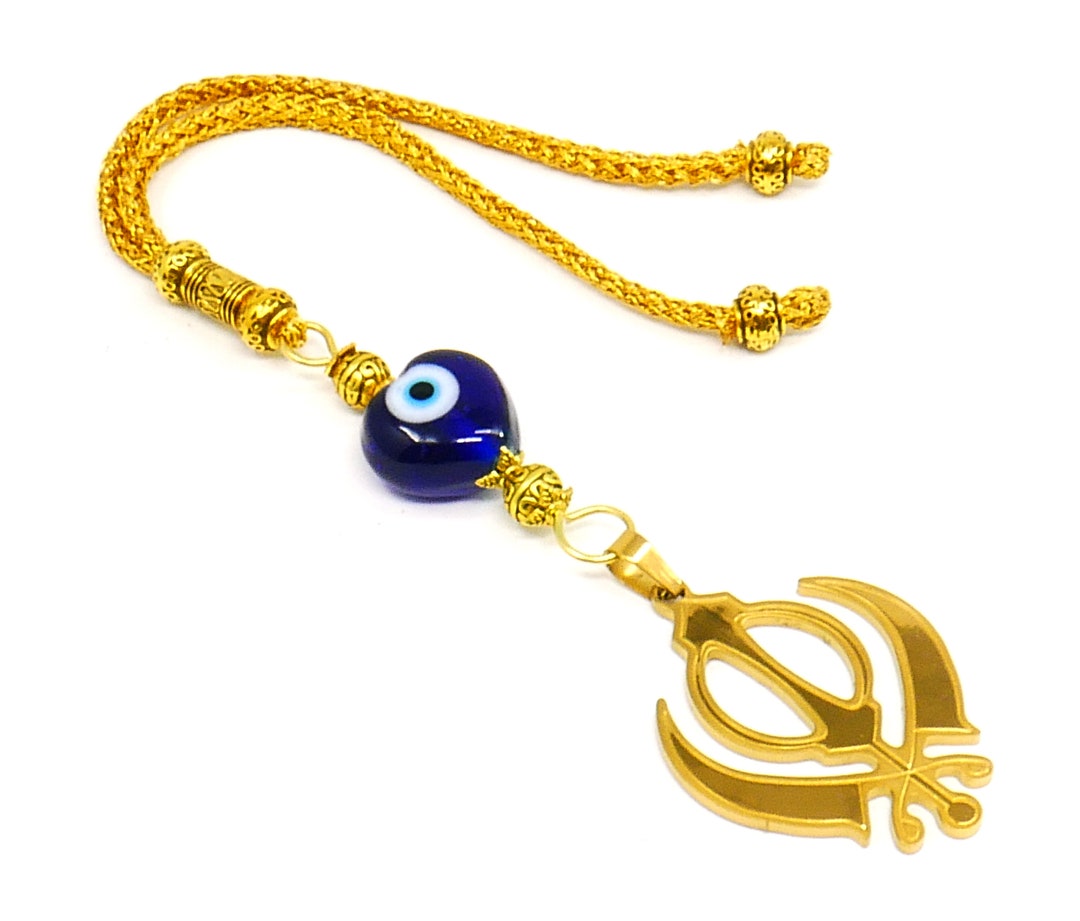 D Evil Eye Protection Punjabi Sikh Kuar Khanda Sahib Ji sikh Faith Gold ...
