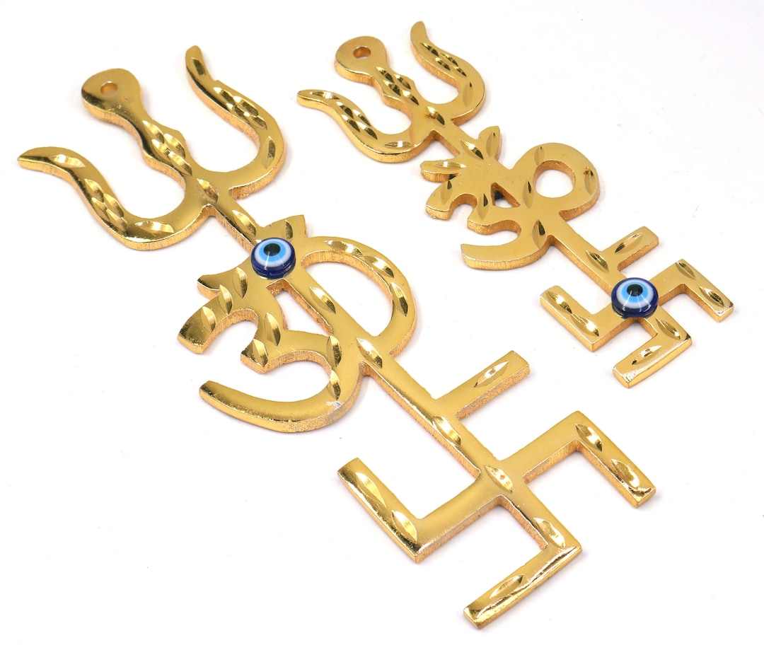 Aazon.co: Hoe Genie Tri Shakti Trishool – Brass Trishul, O, and
