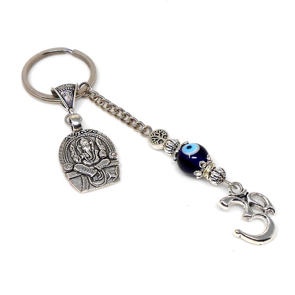 Evil Eye,Evil Eye protection,Ganesh KeyRing for Luck,Success & Power and protection against adversity, Ganesha KeyRing for Obstacles Removal