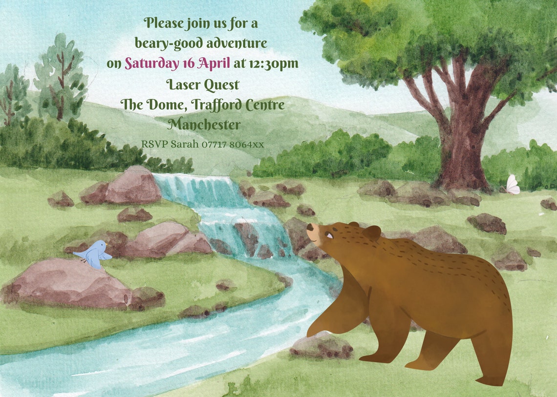 Heute Gehen Wir Auf Bärenjagd Wir gehen auf eine Bärenjagd Einladung - Etsy.de