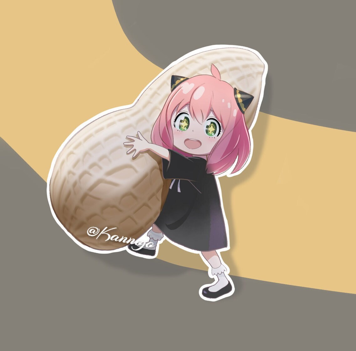 Cute Peanut Anya Sticker Spy X Family Etsy UK