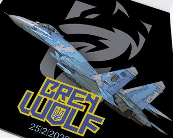 Ukraine pilot Grey Wolf - Tribute mousepad for famed airshow pilot Oleksandr “Grey Wolf” Oksanchenko fallen defending Kiev