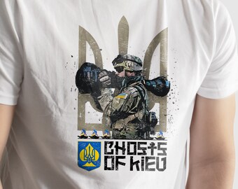 Ukraine - The Real Ghosts of Kyiv / Kiev. Anti tank Aces. Crew neck T-shirt