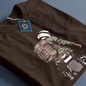 Scrambler Biker T-Shirt Neo Retro Tracker Vintage Motorcycle Hipster Apparel for Riders Into Custom Builds Earth Tone Cafe Racer Style