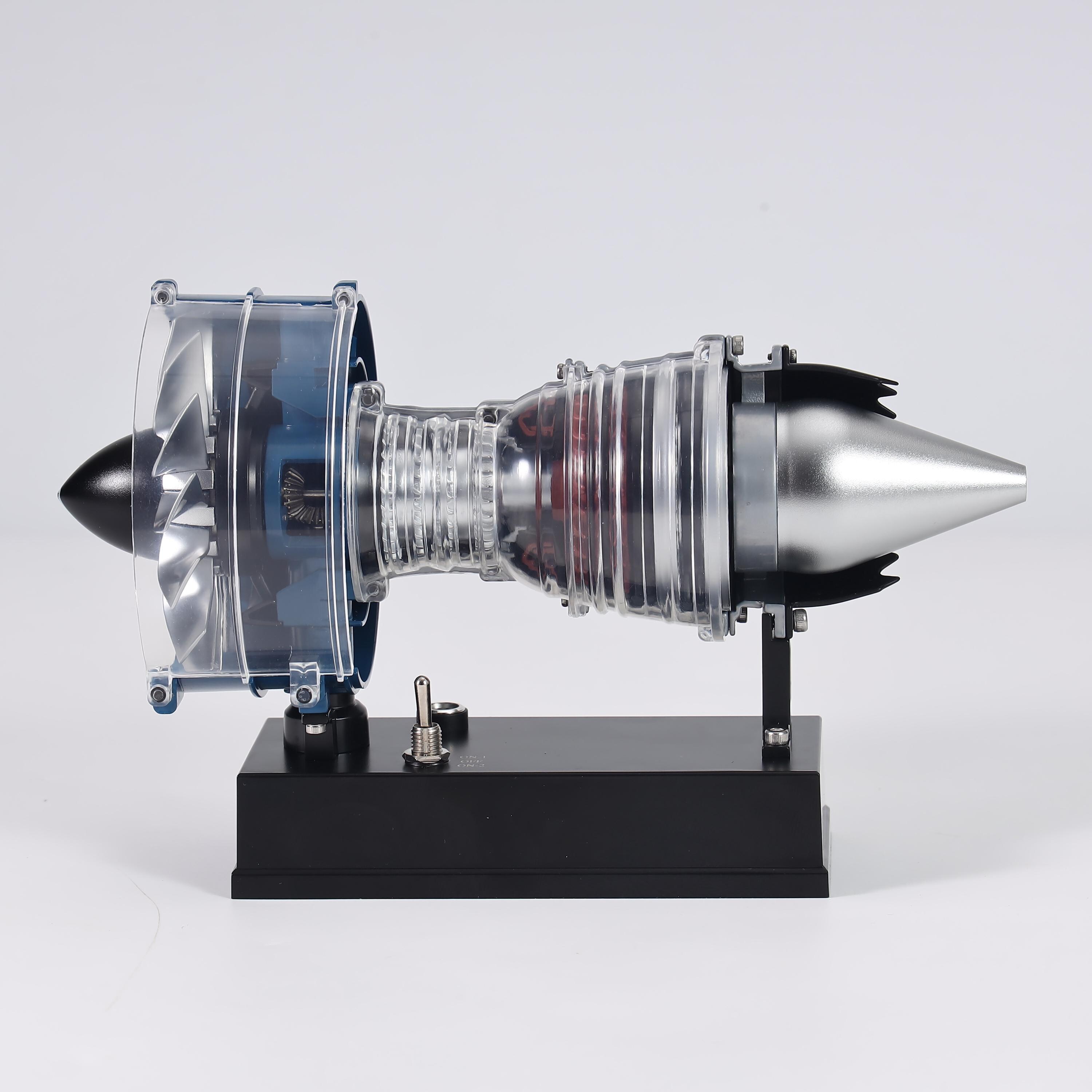 DIY Mini Turbofan Engine Model Kit Metal Electric Moving Jet Engine ...