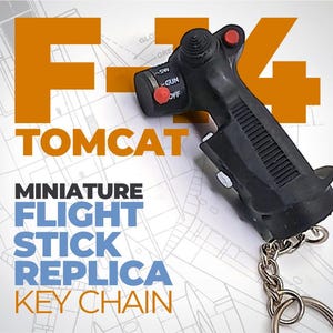 Chaveiro com manche de voo do F-14 Tomcat | Chaveiro réplica em miniatura detalhada | Presente para fãs e entusiastas da aviação | Lembranças colecionáveis do Tomcat