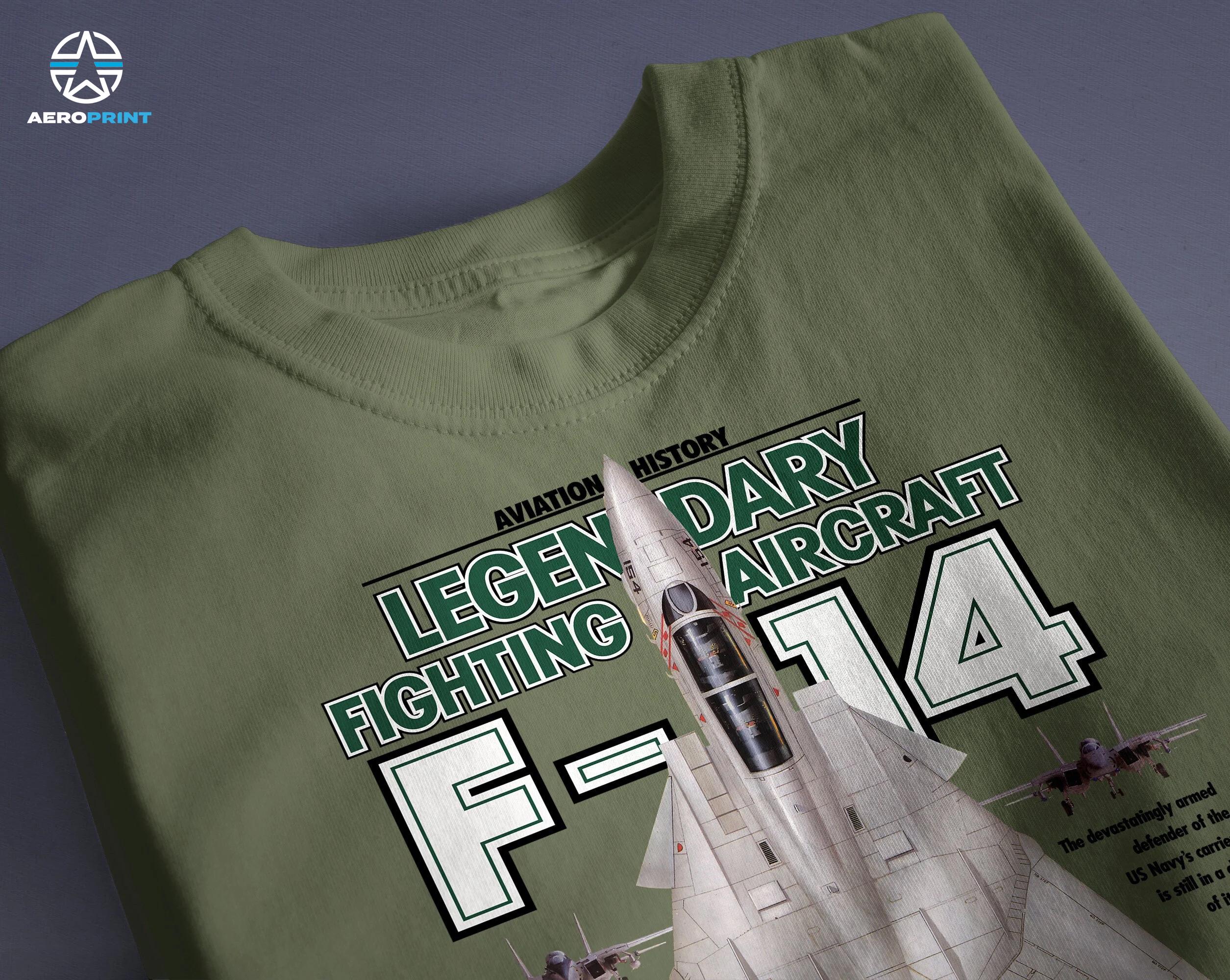 Aviation t-shirt for F-14 Tomcat aircraft fan Pilot Spotter Flight Simmer Modeller military airplanes buff TopGun fan 80s aviation decor