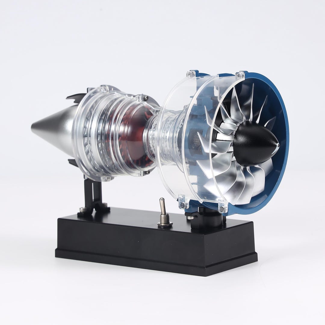 DIY Mini Turbofan Engine Model Kit Metal Electric Moving Jet Engine ...