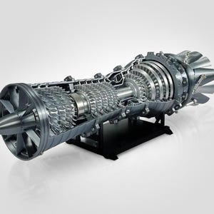 Turbojet Engine Model GE J79 1/24 Scale Rotating with jet sound and led lighting DIY man-cave Display STEM-suitable