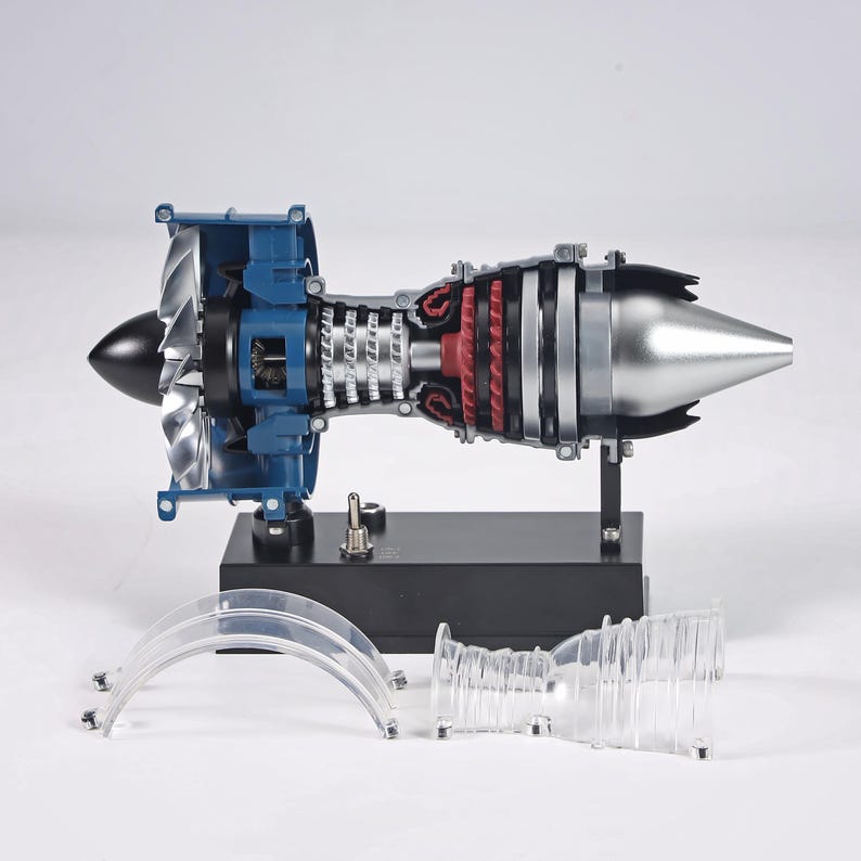 Mini Turbofan Engine Model Kit – DIY Metallic Precise Jet Engine STEM ...