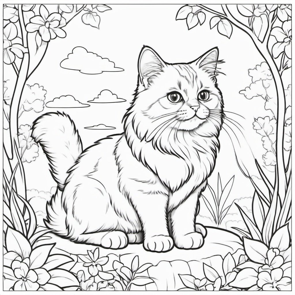 Coloring Pages | Cats & Dogs Themed | Kids Coloring | Coloring Book ...