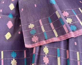 Handloom Dhakai Jamdani Saree from Bangladesh ||  purple Jamdani Half Silk Saree || Original Dhakai Jamdani ||Eid Gifts