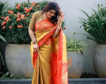 Tissue Silk saree Bridal Banarasi woven borders :Tissue Kanjivaram silk for party and Festive wear