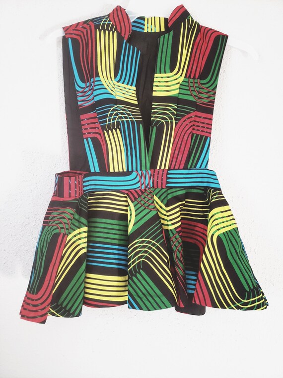 African Ankara Peplum Jacket Made With 100% Cotton and Fully Lined