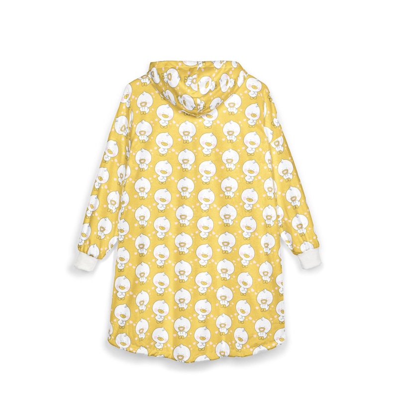 Cute Ducklings with Hearts Hooded Blanket for Valentines Day Gift Bild 4