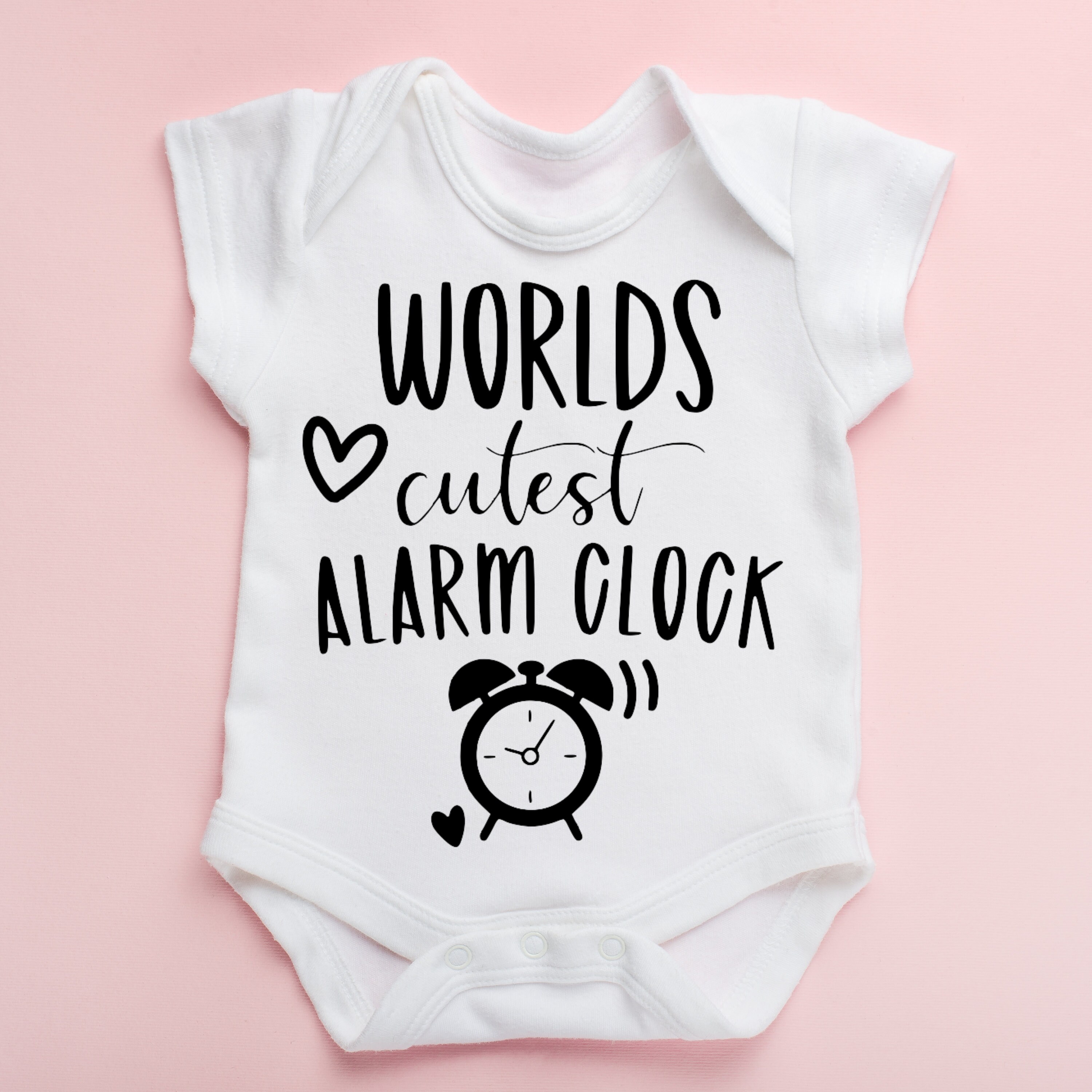 Worlds Cutest Alarm Clock Svg Baby Svg Baby Onesie Instant Etsy Australia