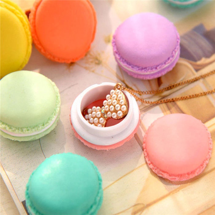 Shop-Story - Macarons Storage Box Pack de 6 Boîtes Rangement en Forme Macaron